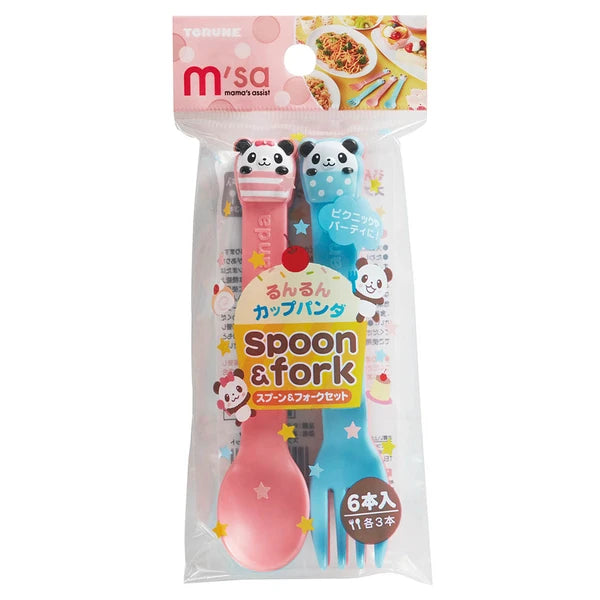 Furculiță și lingură Panda