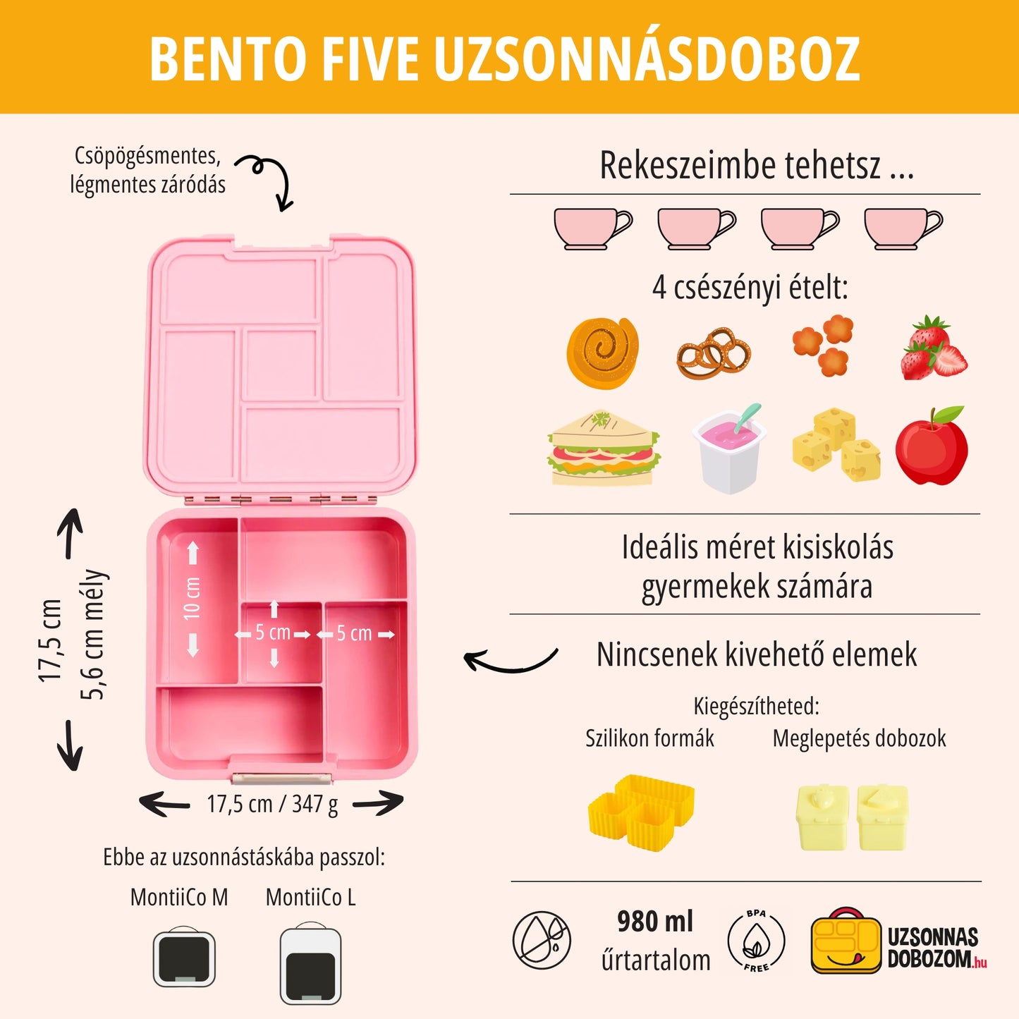 Bento Five - Blush Pink