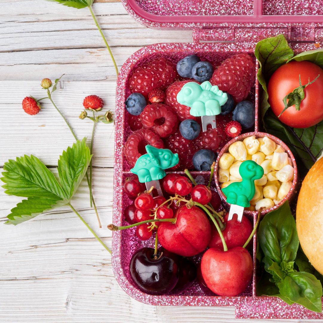 4 mini furculițe din oțel inoxidabil - Dinozauri