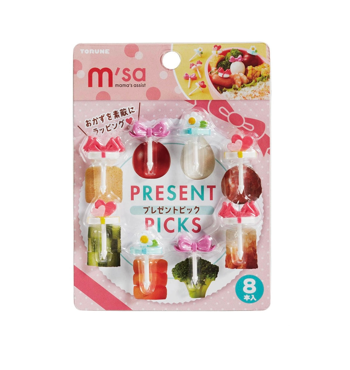 8 mini bețișoare cu fundițe