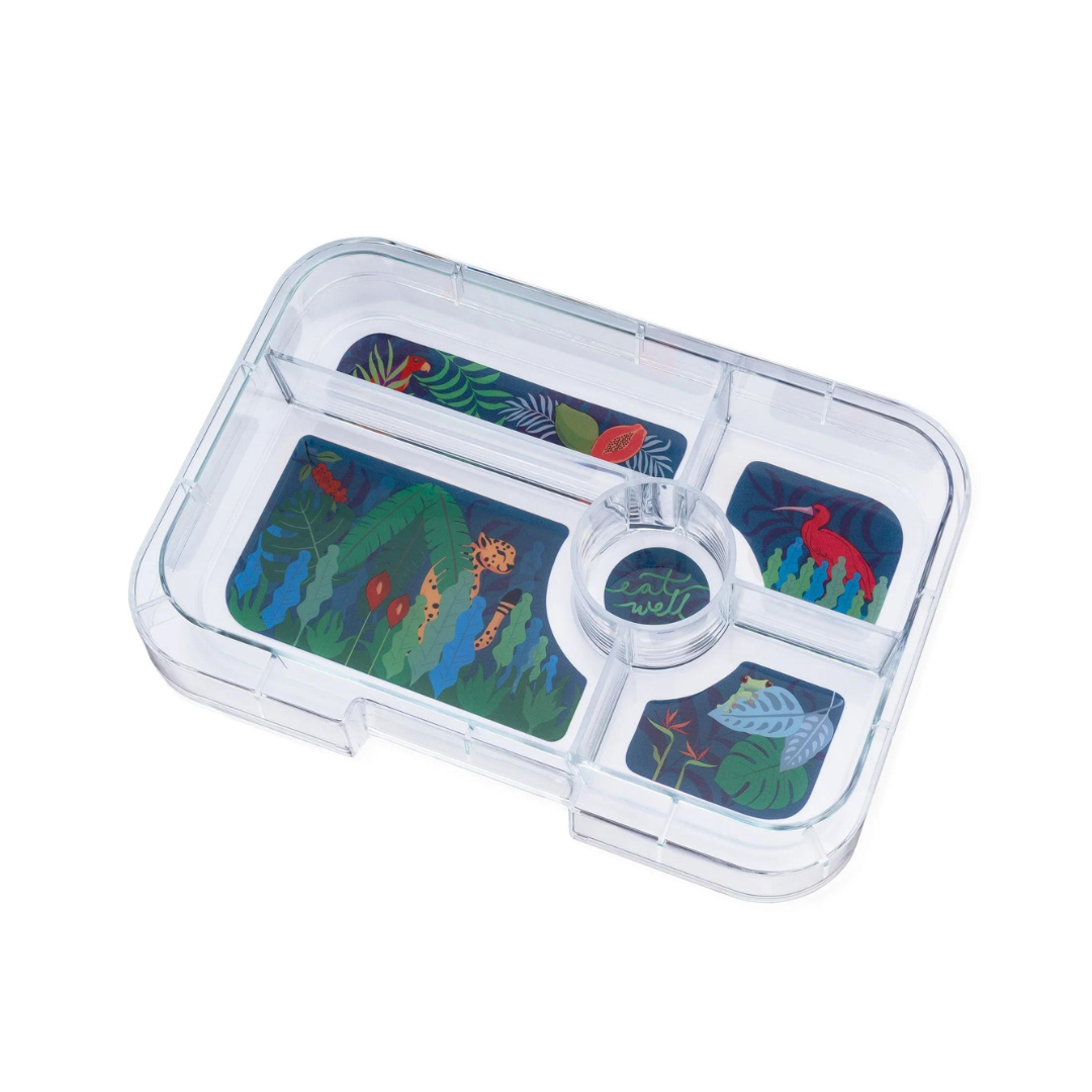 Tavă interioară Yumbox Tapas XL cu 5 compartimente - Jungle