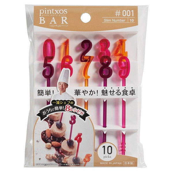 10 mini bețișoare - numere