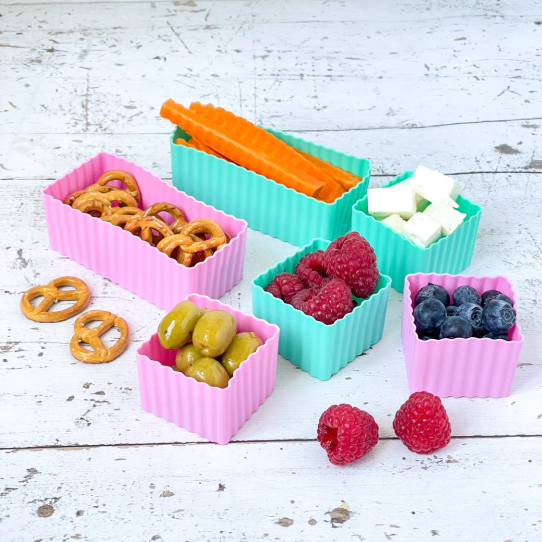 Set cuburi și dreptunghiuri din silicon Yumbox (6 buc.)