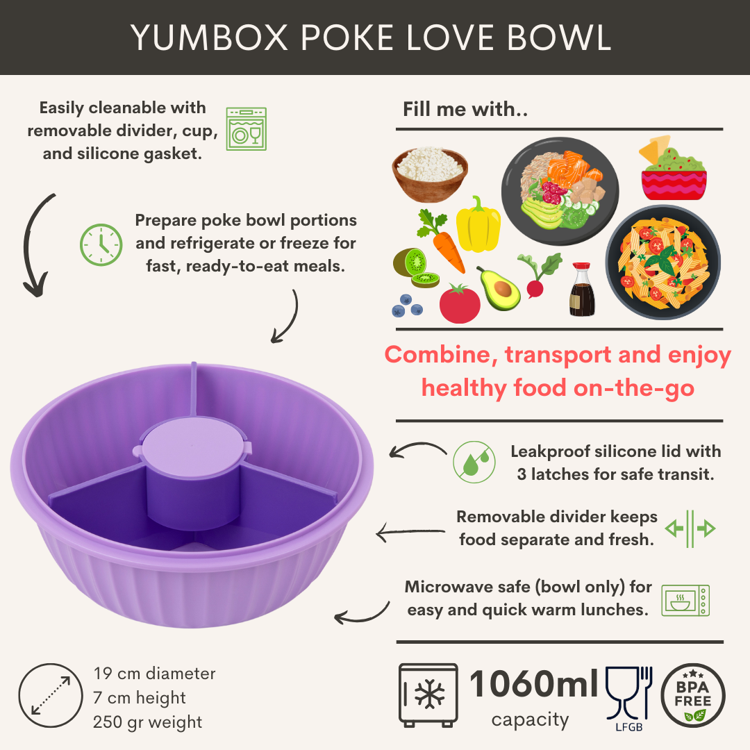 Recipient pentru salate Yumbox - violet