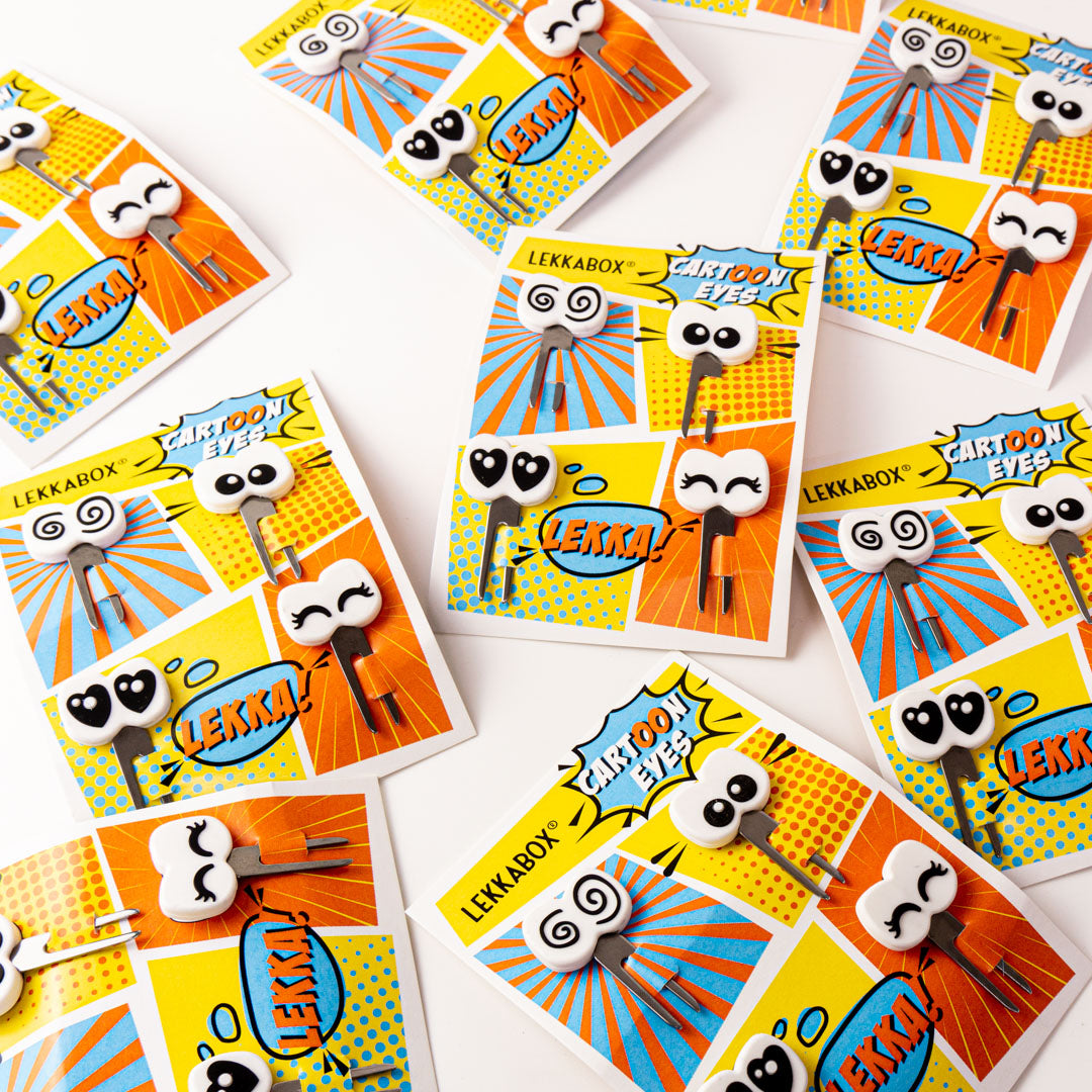 4 mini furculițe din oțel inoxidabil - Ochi