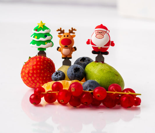 3 mini furculițe din oțel inoxidabil - Crăciun (5 cm)