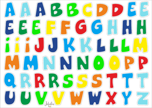 Autocolante Jabalou impermeabile, tip ABC, A5 (culori multiple)