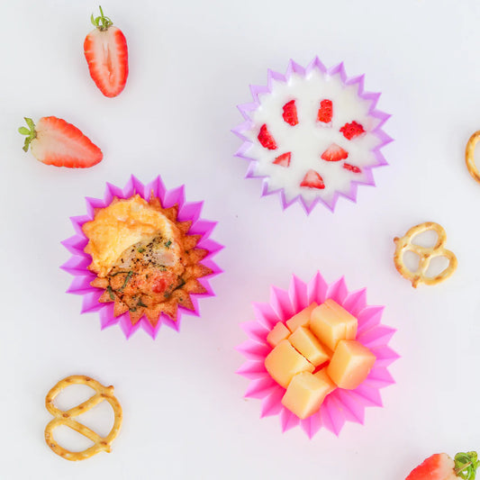 Forme din silicon Lunch Punch (3 buc.) - Blush (roz-violet)