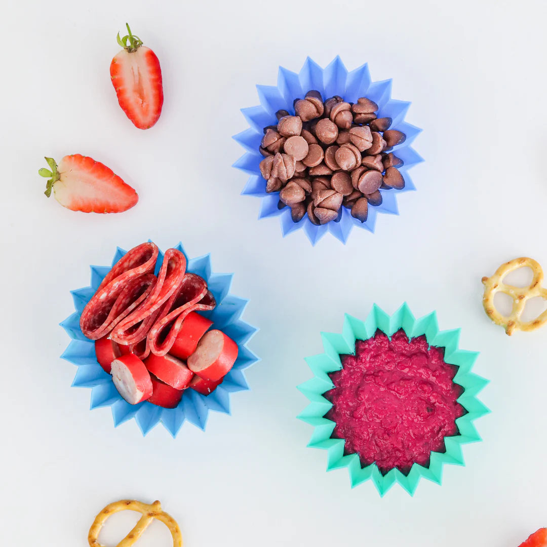 Forme din silicon Lunch Punch (3 buc.) - Burst (albastru-verde)