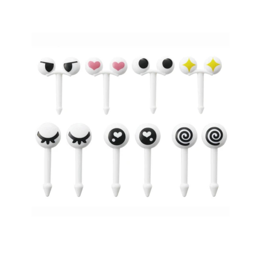 10 mini bețișoare - ochi colorați