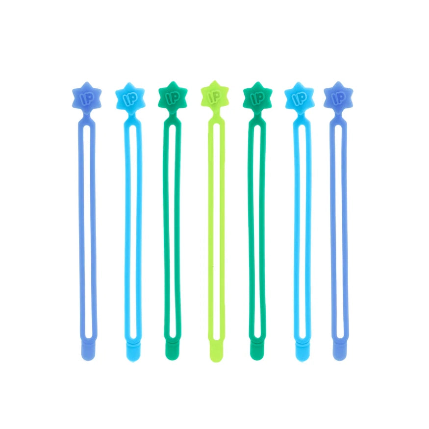 Set benzi din silicon Lunch Punch - Burst (albastru-verde)