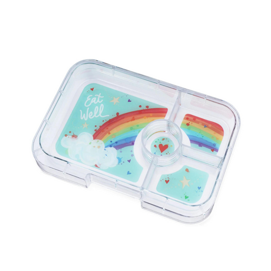 Tavă interioară Yumbox Tapas XL cu 4 compartimente - Rainbow
