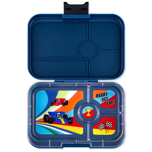 Yumbox Tapas XL Monte Carlo blue / Race Cars (4 compartimente)