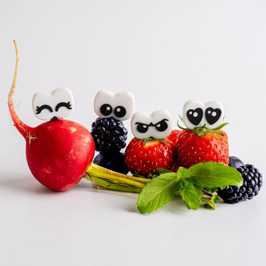 4 mini furculițe din oțel inoxidabil - Ochi