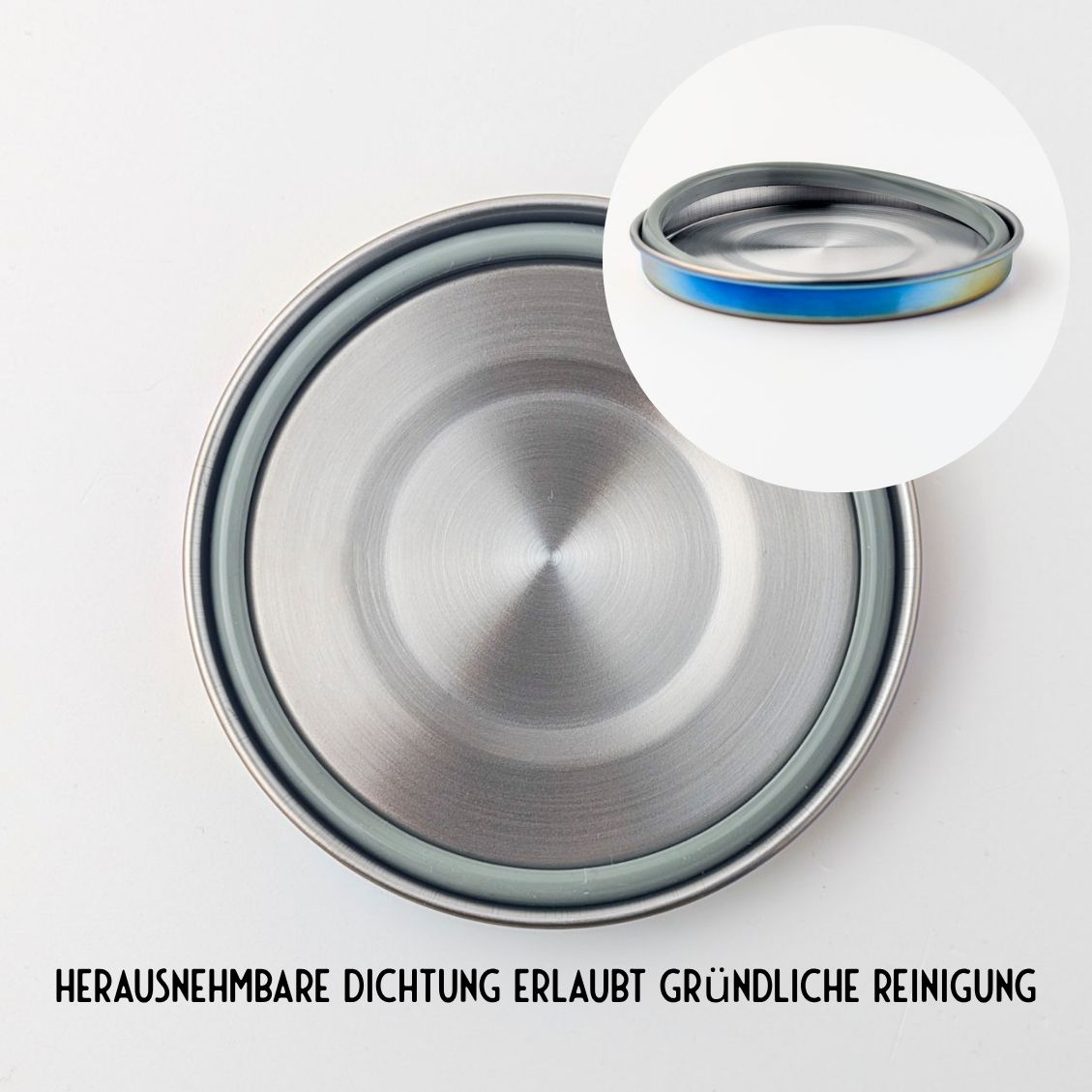 Lekkabox Clipsy Rainbow - cutie rotundă din oțel inoxidabil pentru depozitarea alimentelor